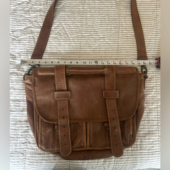 Roots tribe leather messengers crossbody bag - Picture 7 of 9